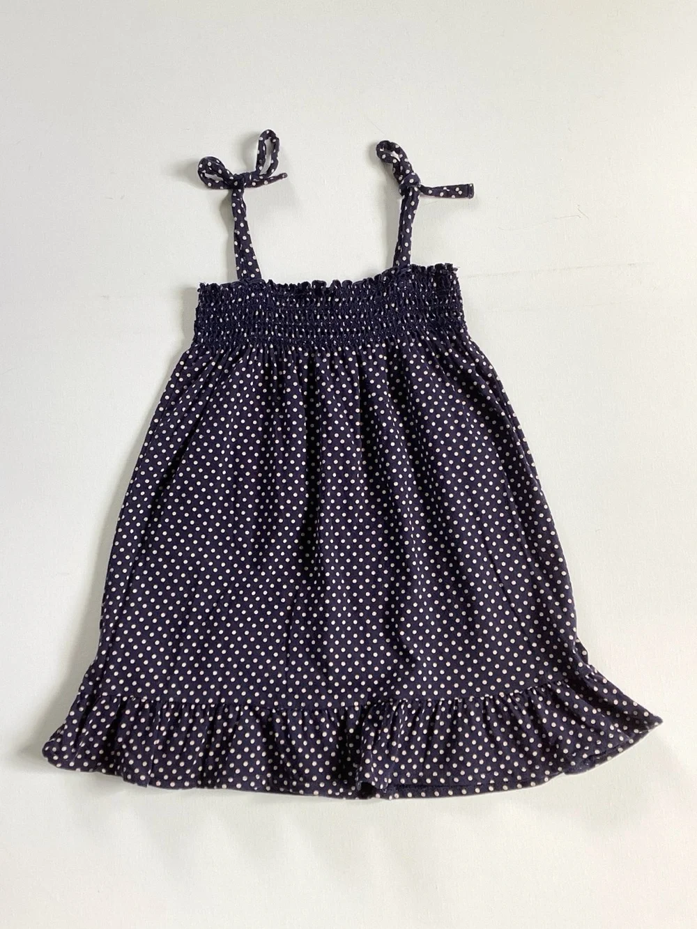 OshKosh B'gosh Navy Polka Dot Smocked Dress
